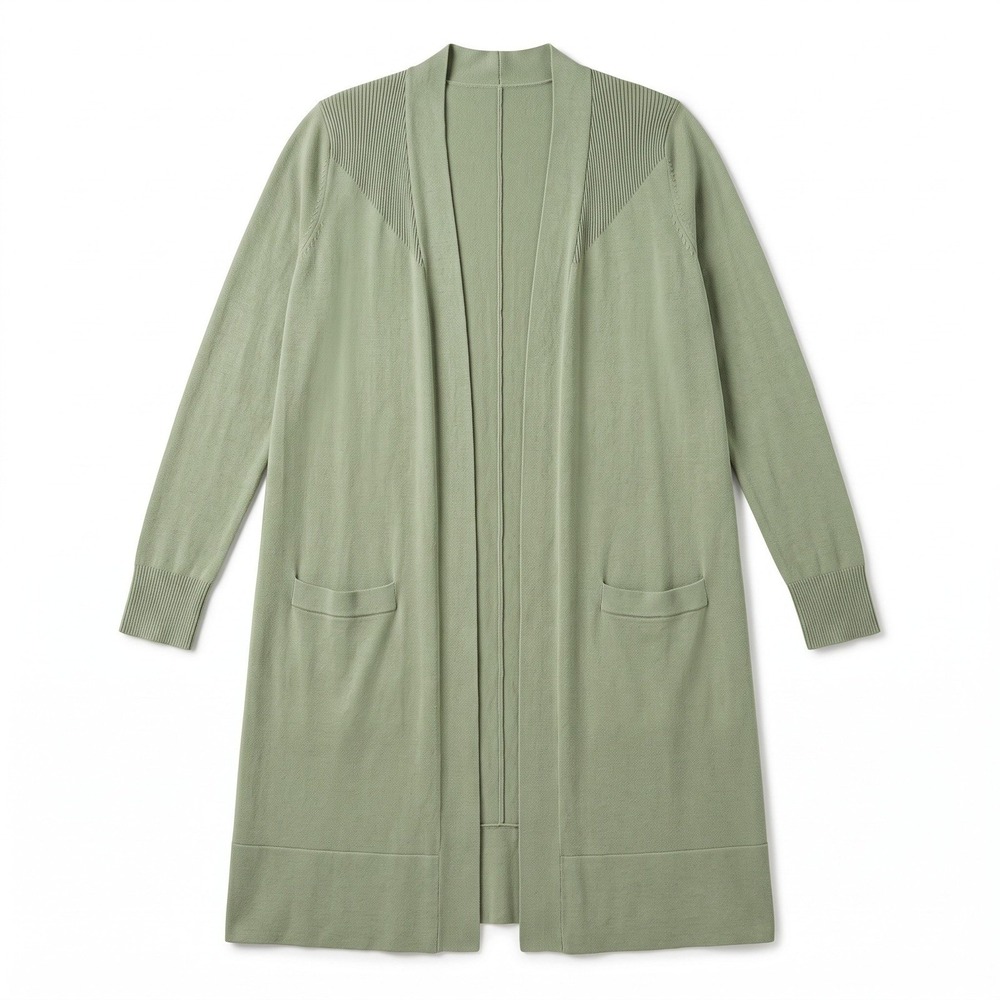 Alexandra + Oak Womens S Sage Green Long Duster Open Cardigan Cottagecore Boho